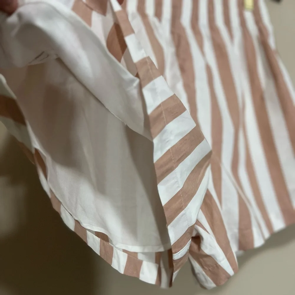 NWT Abercrombie & Fitch Striped High Rise Pull-On Short Size M - Picture 5 of 6